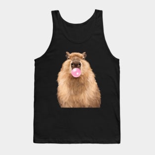 Bubble Gum Chubby Capybara Tank Top